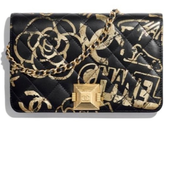 Chanel Graffiti Tweed & Khaki Toile Messenger Bag